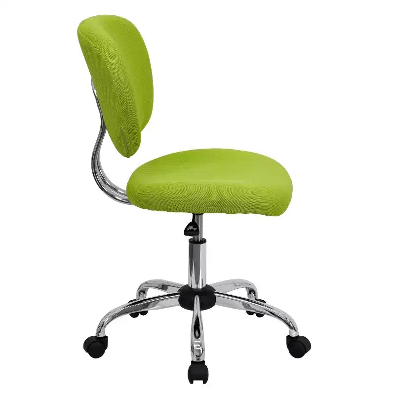 Sedia girevole Mid-Back in rete con base cromata