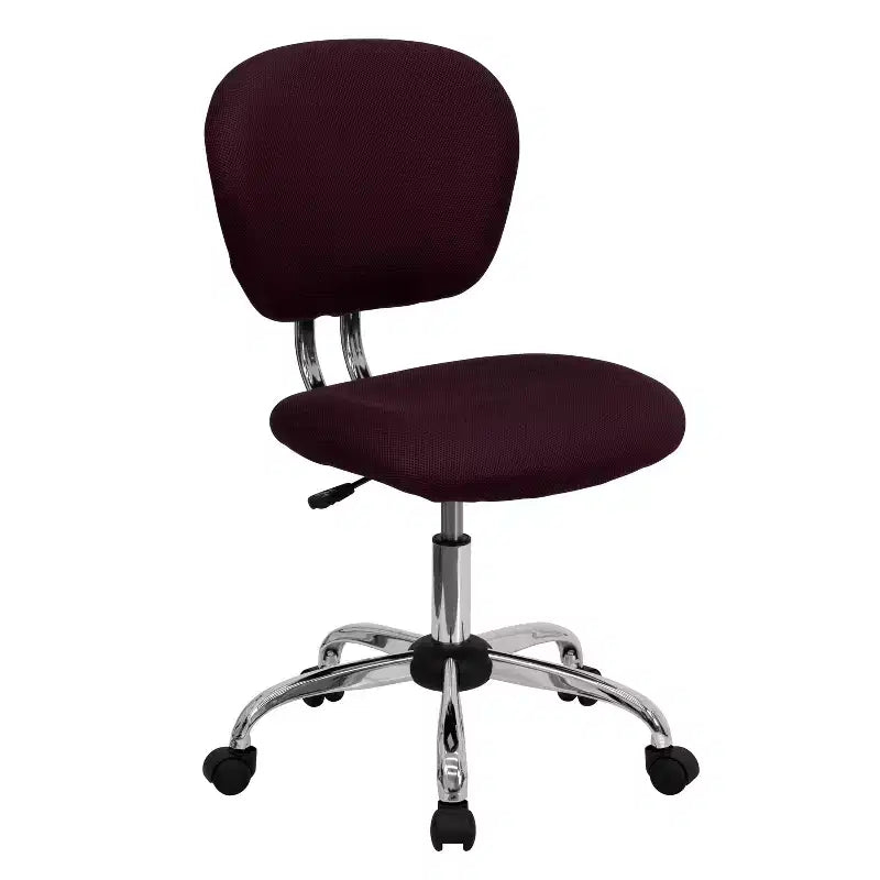 Sedia girevole Mid-Back in rete con base cromata