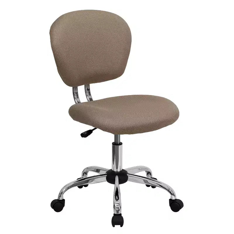 Sedia girevole Mid-Back in rete con base cromata