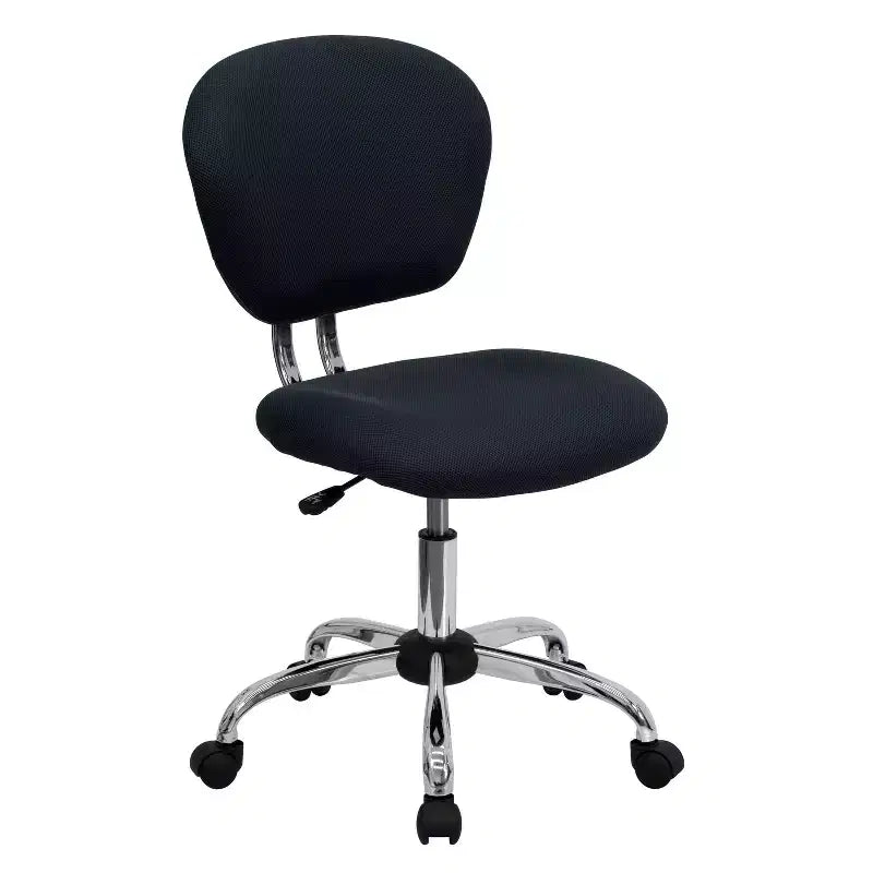 Sedia girevole Mid-Back in rete con base cromata