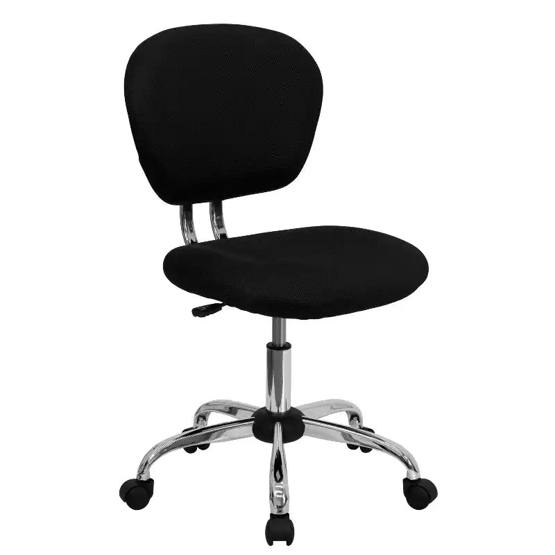 Sedia girevole Mid-Back in rete con base cromata