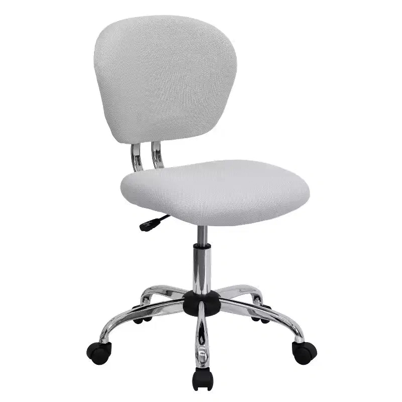 Sedia girevole Mid-Back in rete con base cromata