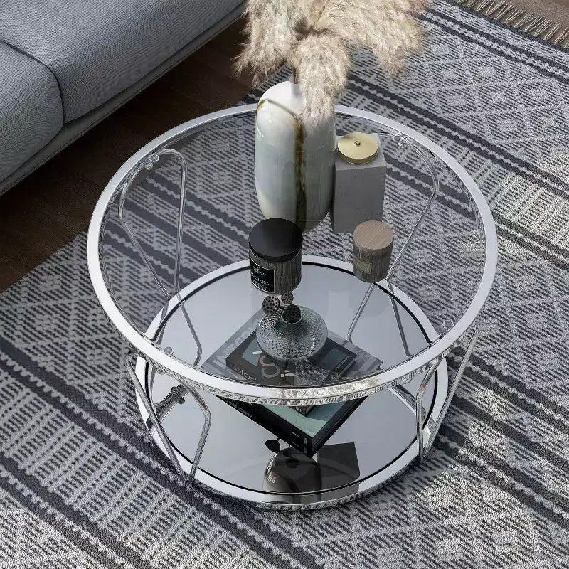 Tavolino da caffè contemporaneo rotondo da 31"