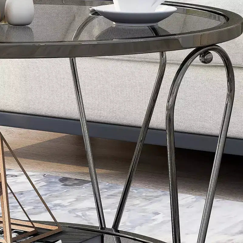 Tavolino da caffè contemporaneo rotondo da 31"