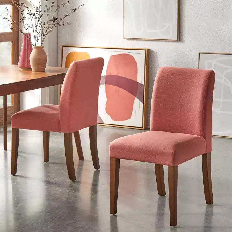 Set di 2 sedie da pranzo imbottite senza braccioli Estelle