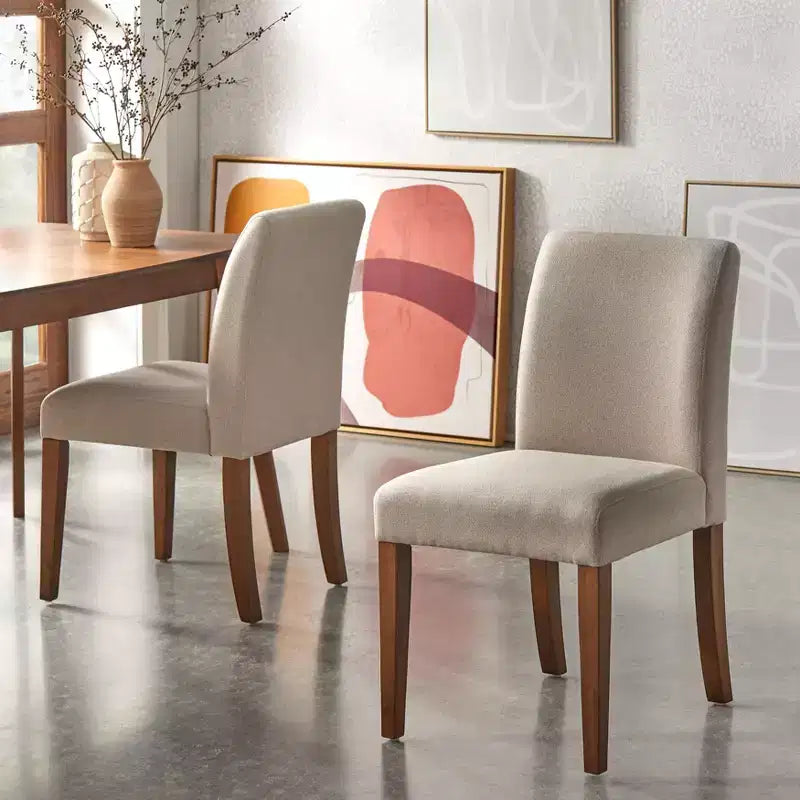Set di 2 sedie da pranzo imbottite senza braccioli Estelle