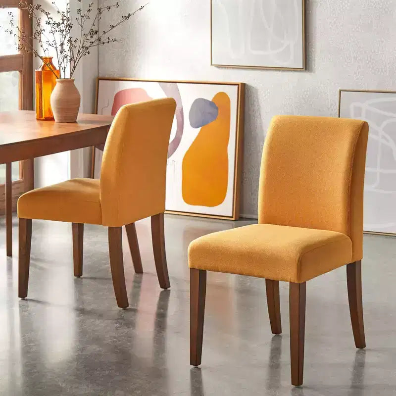 Set di 2 sedie da pranzo imbottite senza braccioli Estelle