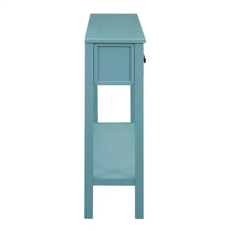 Consolle rustica da 152 cm con cassetti di diverse dimensioni e ripiano inferiore