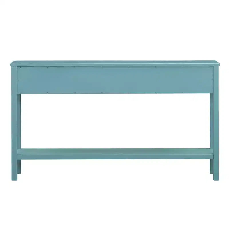 Consolle rustica da 152 cm con cassetti di diverse dimensioni e ripiano inferiore