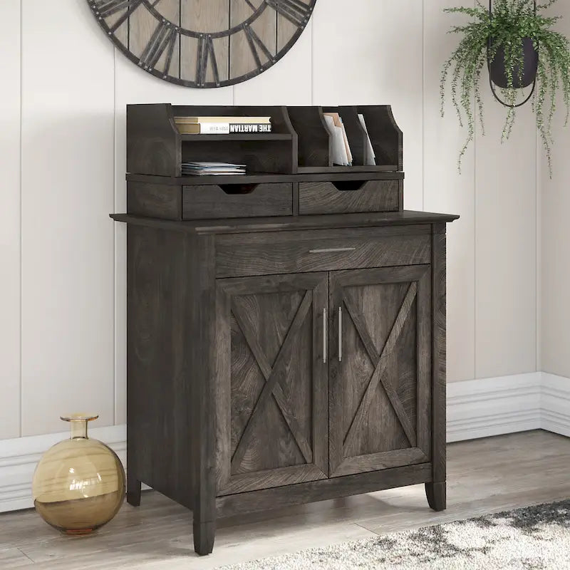 Key West secretaire met opbergkast van Bush Furniture