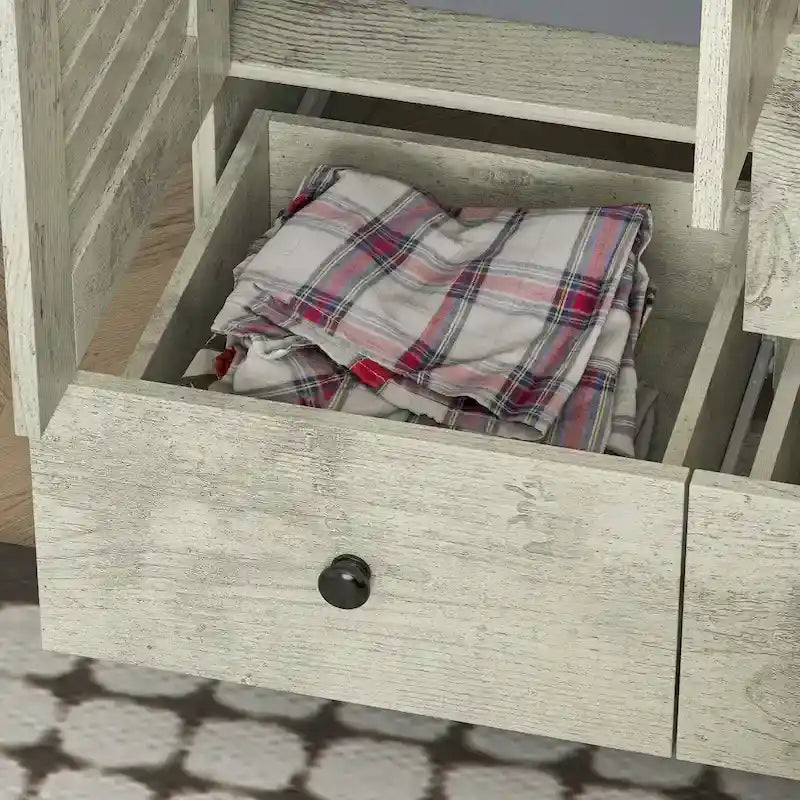 Kleiderschrank, 59 Zoll breit, großer freistehender Schrank, Weiß