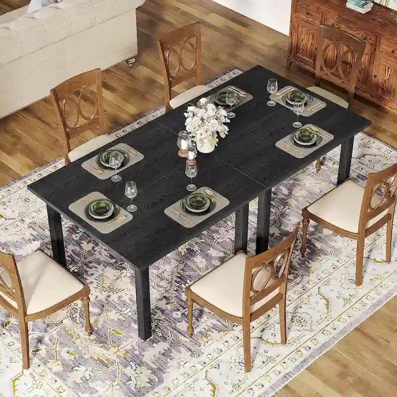 Vierkante eettafel van 39.4 inch voor 2-4 personen, met poten van massief hout, voor de woonkamer of eetkamer