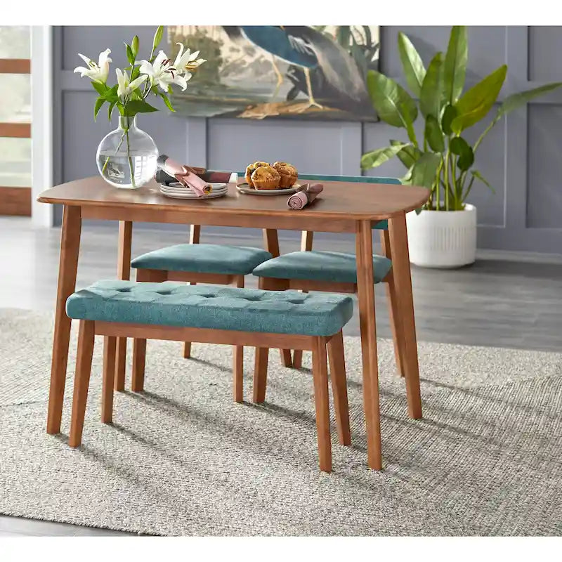 Ensemble de salle à manger Nettie en bois massif Simple Living, 4 pièces