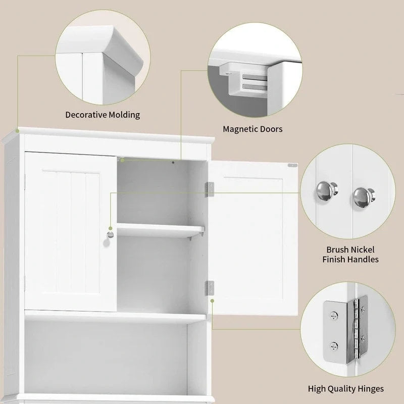 Badezimmerschrank, Toilettenschrank, Badezimmerregal über der Toilette, platzsparende Toilette