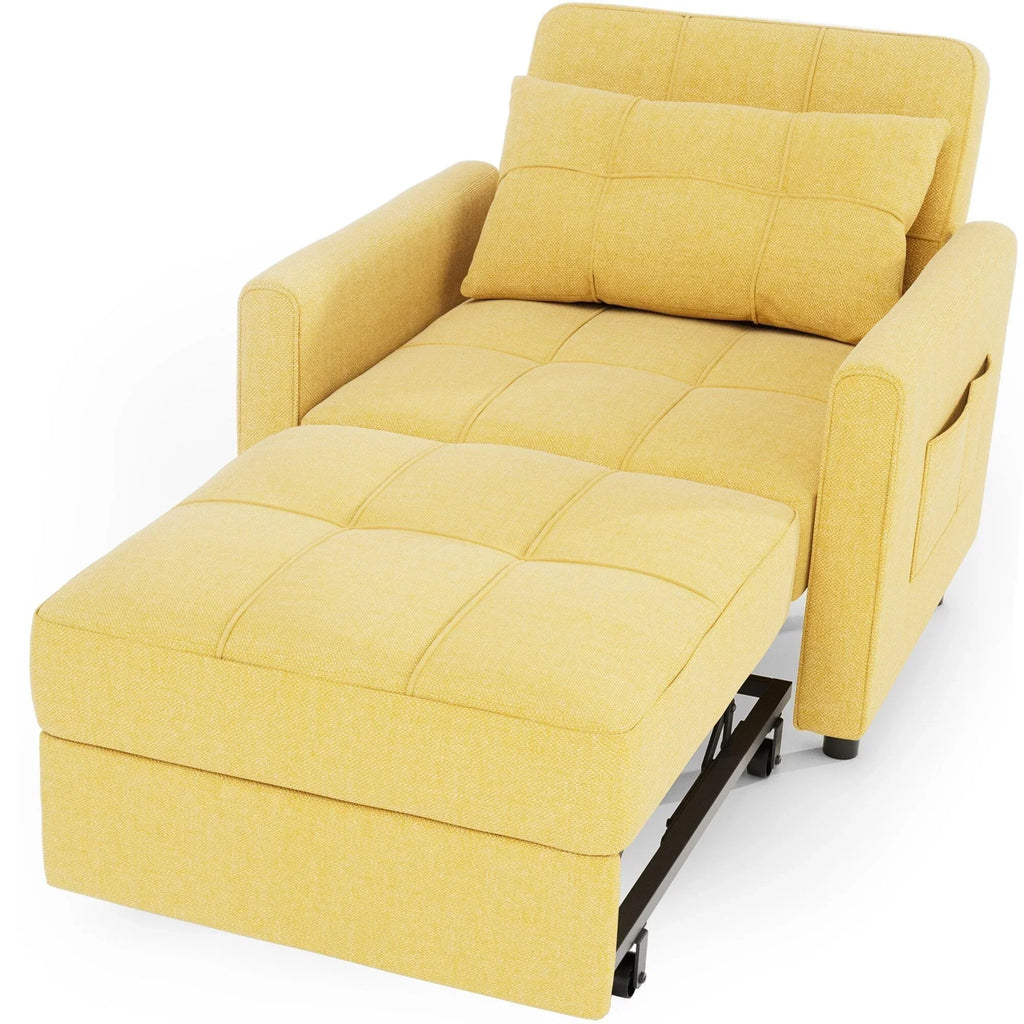3-in-1-Schlafsofa mit verstellbarer Liegefläche, ausziehbares Sesselsofa, umwandelbares Klappbett fürs Wohnzimmer