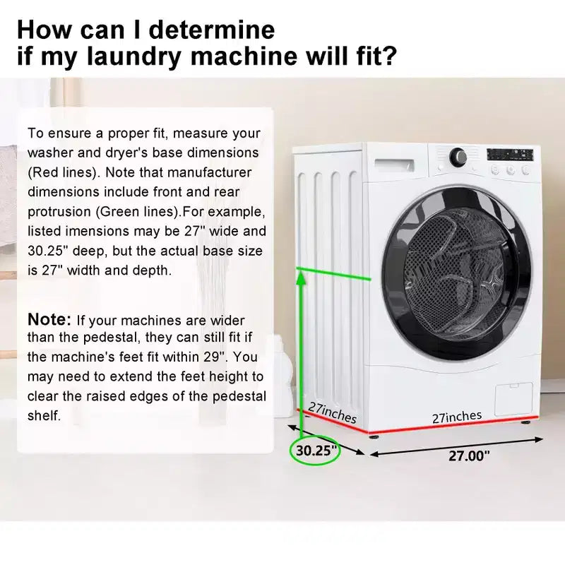 Socle robuste en métal pour lave-linge et sèche-linge, noir/blanc - modèle simple, anti-vibrations