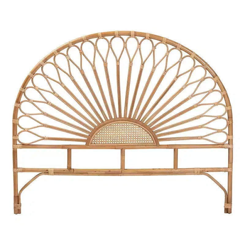 Kopfteil aus natürlichem Rattan, Braun