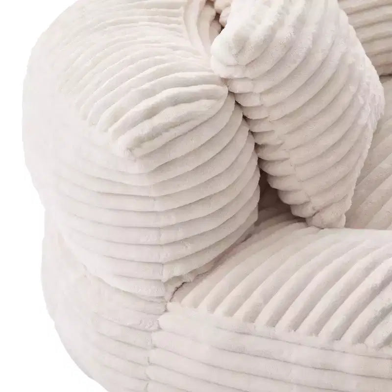Sitzsacksofa für Erwachsene und Kinder, übergroßer Cord-Sitzsack mit 3 Kissen und Armlehnen für Wohnzimmer und Schlafzimmer