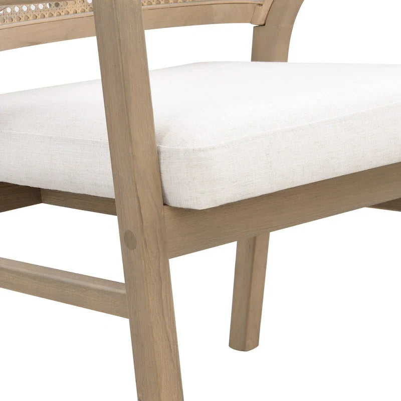 Christopher Knight Home - Esszimmerstuhl mit Rohrgeflecht und Polster (2er-Set)