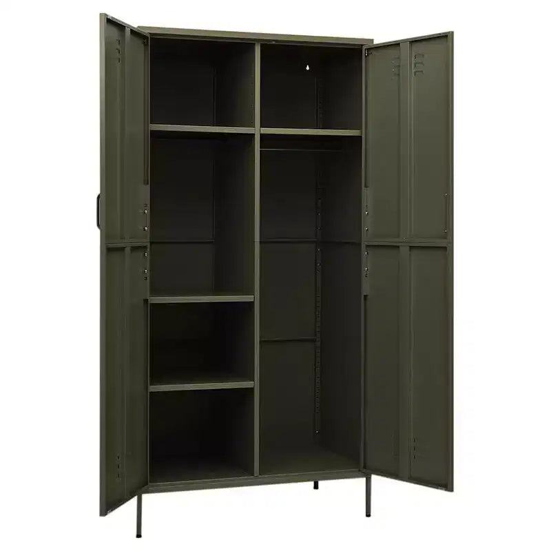vidaXL Kleiderschrank Olivgrün 35.4x19.7x70.9 Stahl