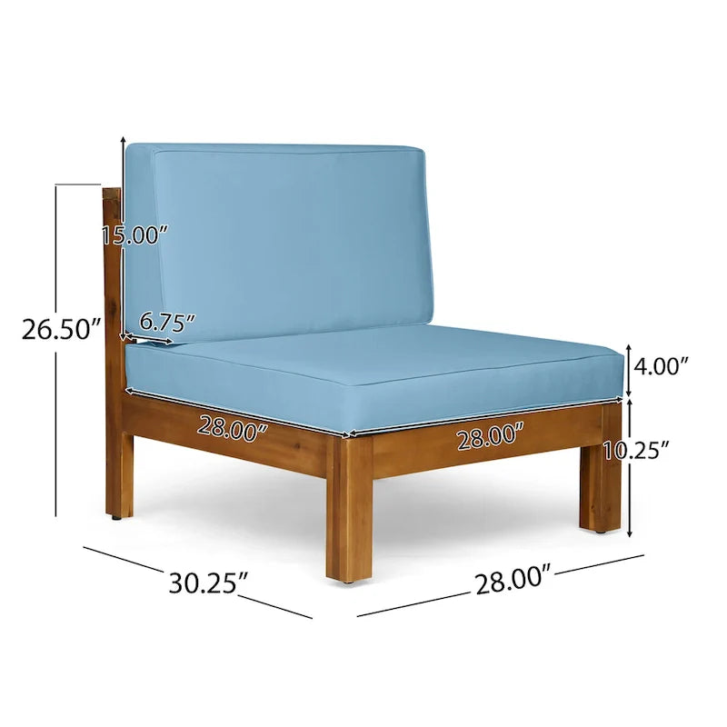 6-delige loungeset van acaciahout voor buiten, Brava, van Christopher Knight Home
