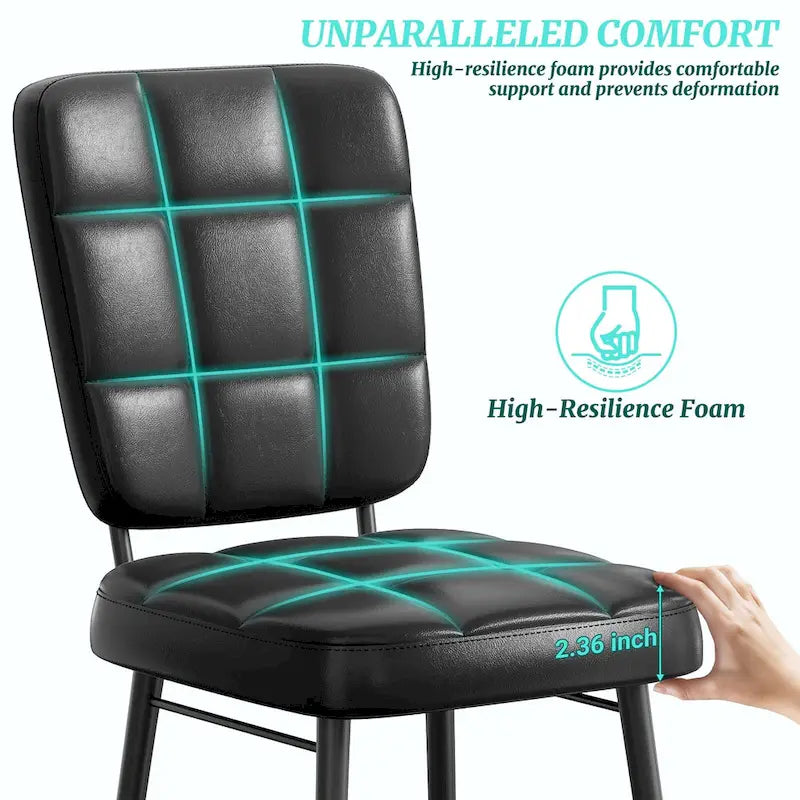 Moderne eetkamerstoelen, set van 2/4/6/8, gestoffeerde keukenstoelen met dikke zitting voor de eetkamer