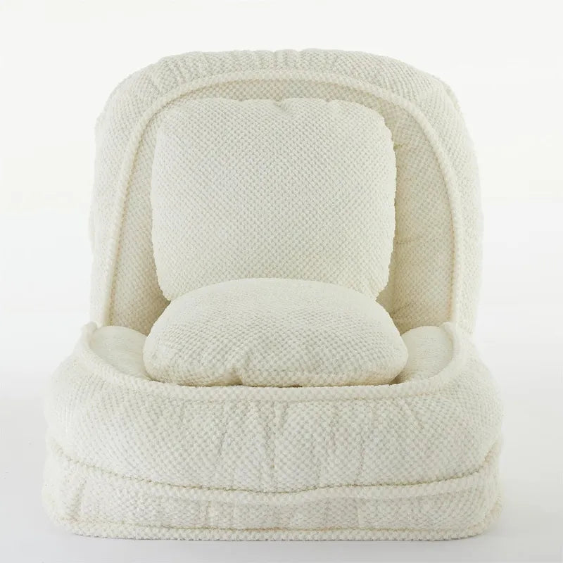 Faules Sofa, 5 verstellbare Positionen, zum Sitzen, Schlafen und Zusammenklappen, passend für Schlafzimmer und Wohnzimmer