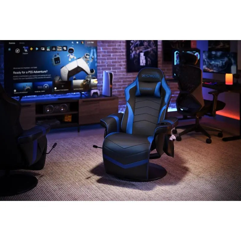 Gamingfauteuil - verstelbare gamingstoel met voetensteun