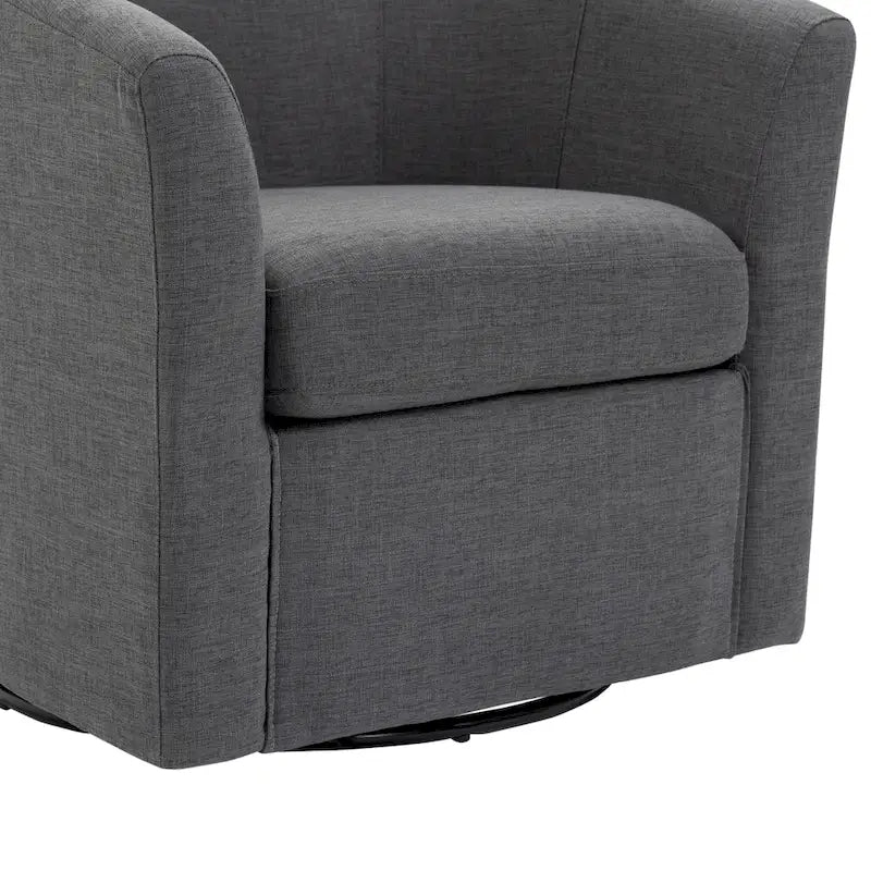 Set aus 2 modernen gepolsterten Dreh-Clubsesseln als Akzentstühle fürs Wohnzimmer