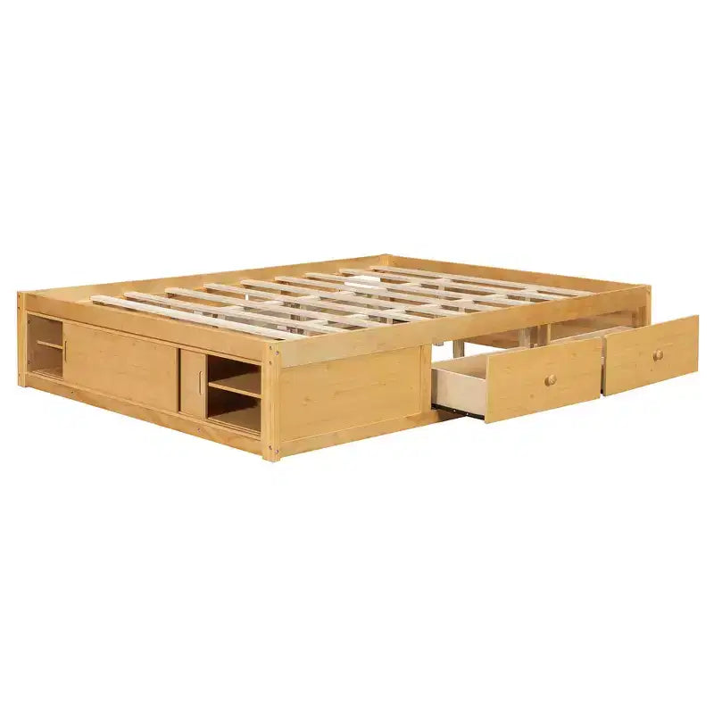 Whisen queensize bedframe met 4 opbergladen en opbergruimte in het voeteneind