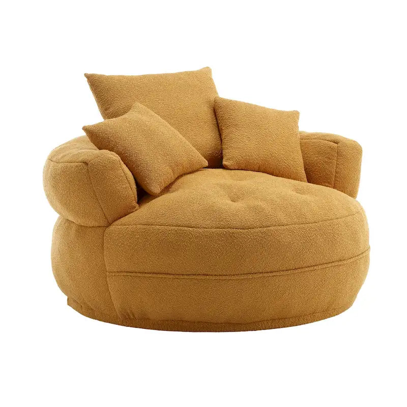 Ronde luie fauteuil ?C wit/blauw/grijs/geel/oranje rozeroze/marineblauw/groen, zitplaats voor één of twee personen