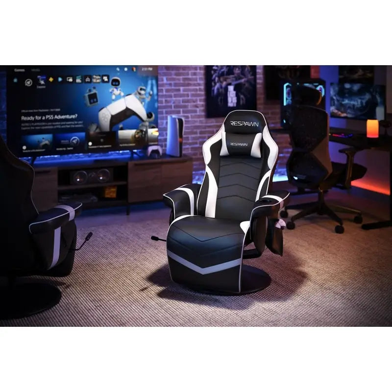 Gamingfauteuil - verstelbare gamingstoel met voetensteun
