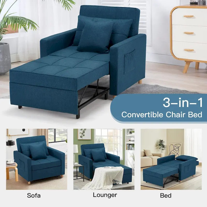 Verstellbarer Schlafsessel, 3-in-1-Funktion, verschiedene Farben, für 1 Person