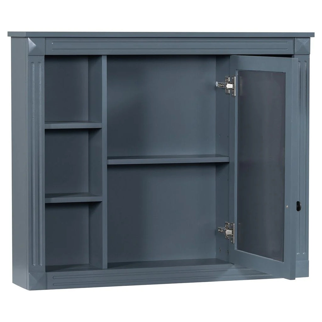 36'' Modern Bathroom Vanity with Top Sink and Mirror Cabinet,2 Doors and 2 Drawers