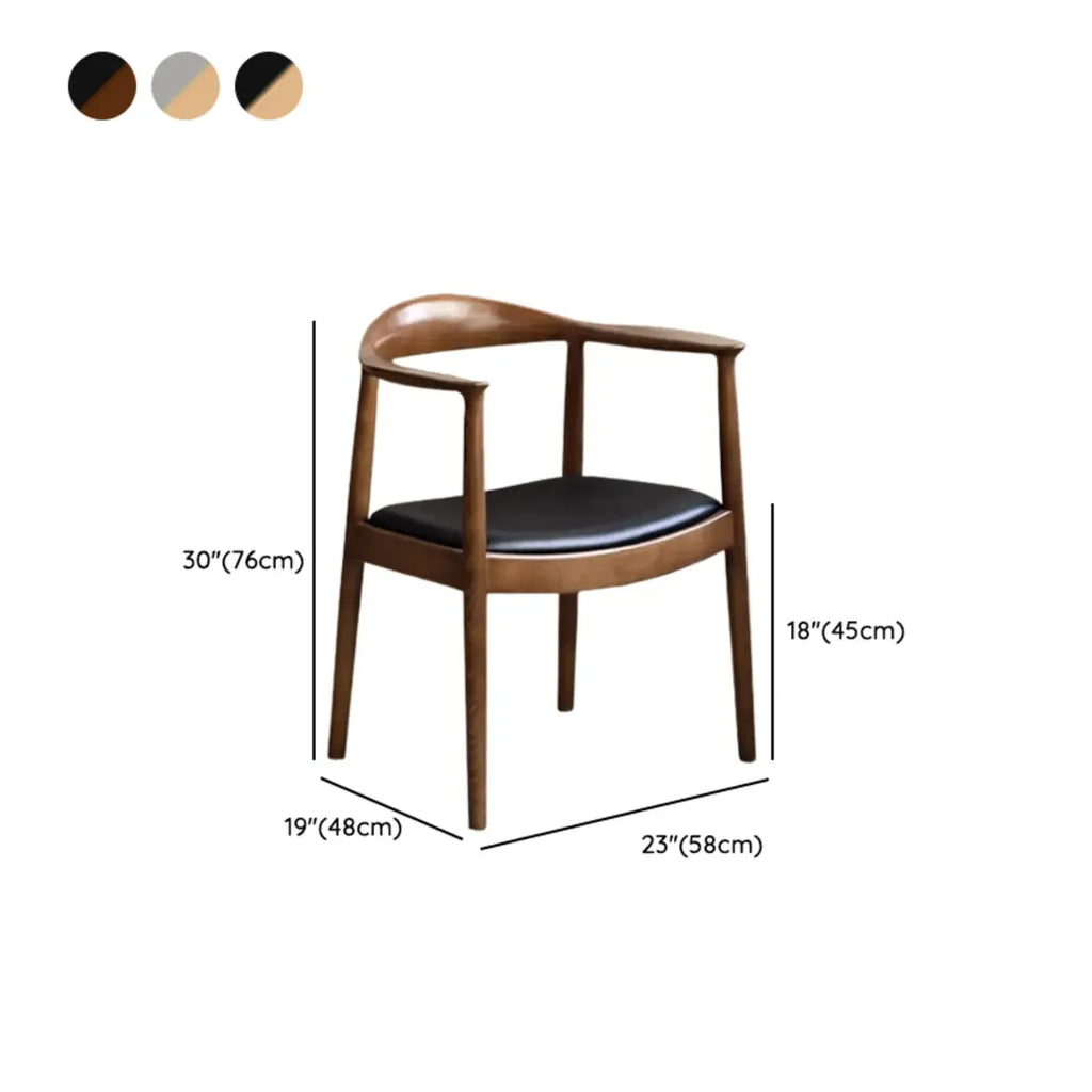 Chaise de salle à manger scandinave en bois courbé, avec assise tressée et accoudoirs