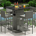 Moasis 5-teiliges Gartenmöbel-Set aus Korbgeflecht mit Bartisch - 5 PCS