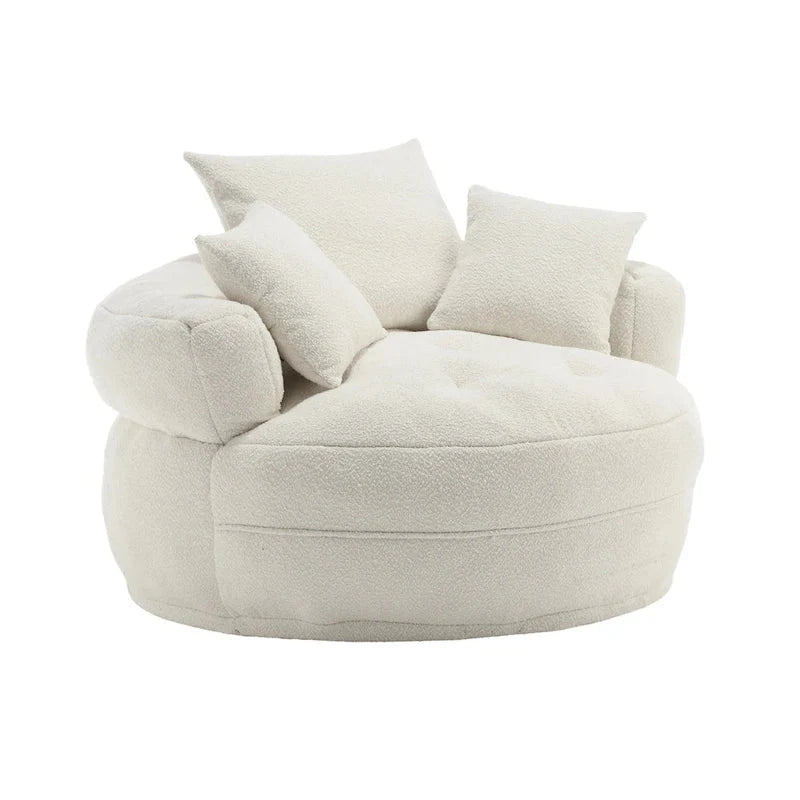 Ronde luie fauteuil ?C wit/blauw/grijs/geel/oranje rozeroze/marineblauw/groen, zitplaats voor één of twee personen