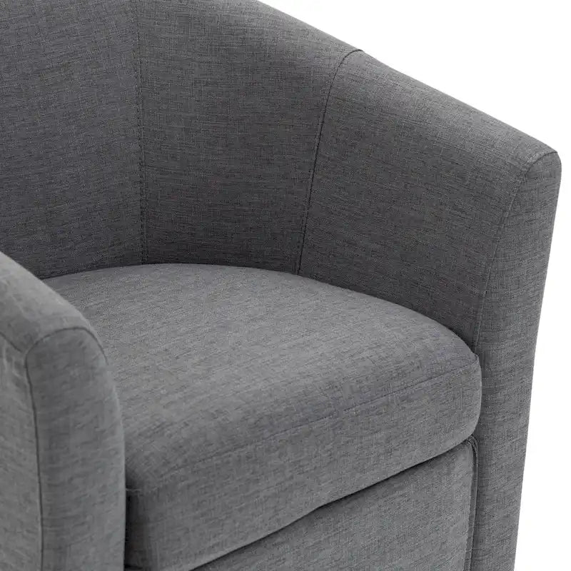Set aus 2 modernen gepolsterten Dreh-Clubsesseln als Akzentstühle fürs Wohnzimmer