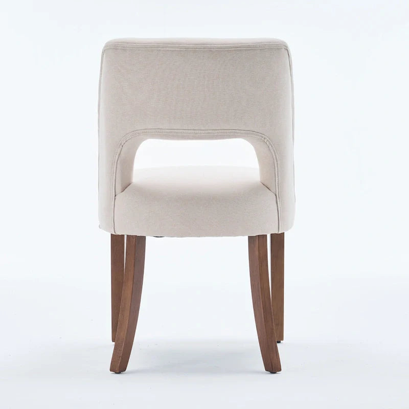 Set van 4 eetkamerstoelen met stoffen bekleding