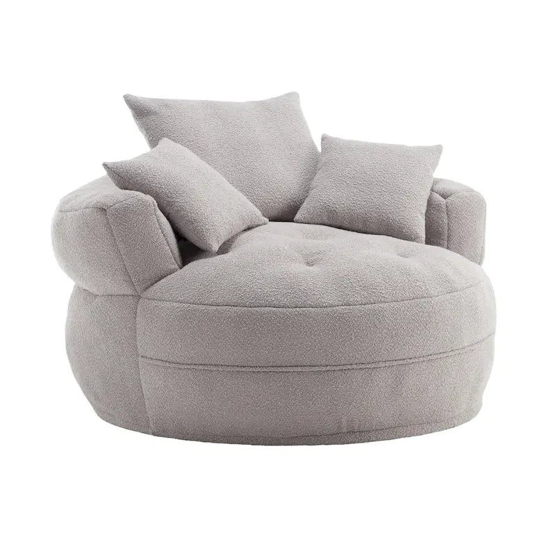 Ronde luie fauteuil ?C wit/blauw/grijs/geel/oranje rozeroze/marineblauw/groen, zitplaats voor één of twee personen