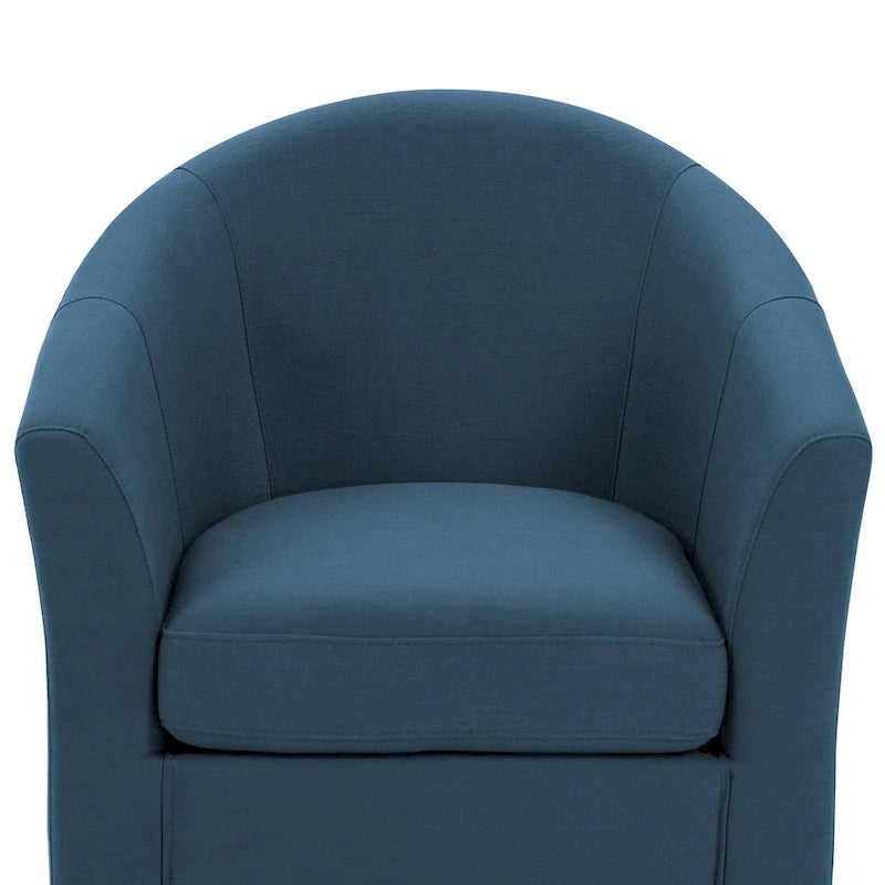 Set aus 2 modernen gepolsterten Dreh-Clubsesseln als Akzentstühle fürs Wohnzimmer