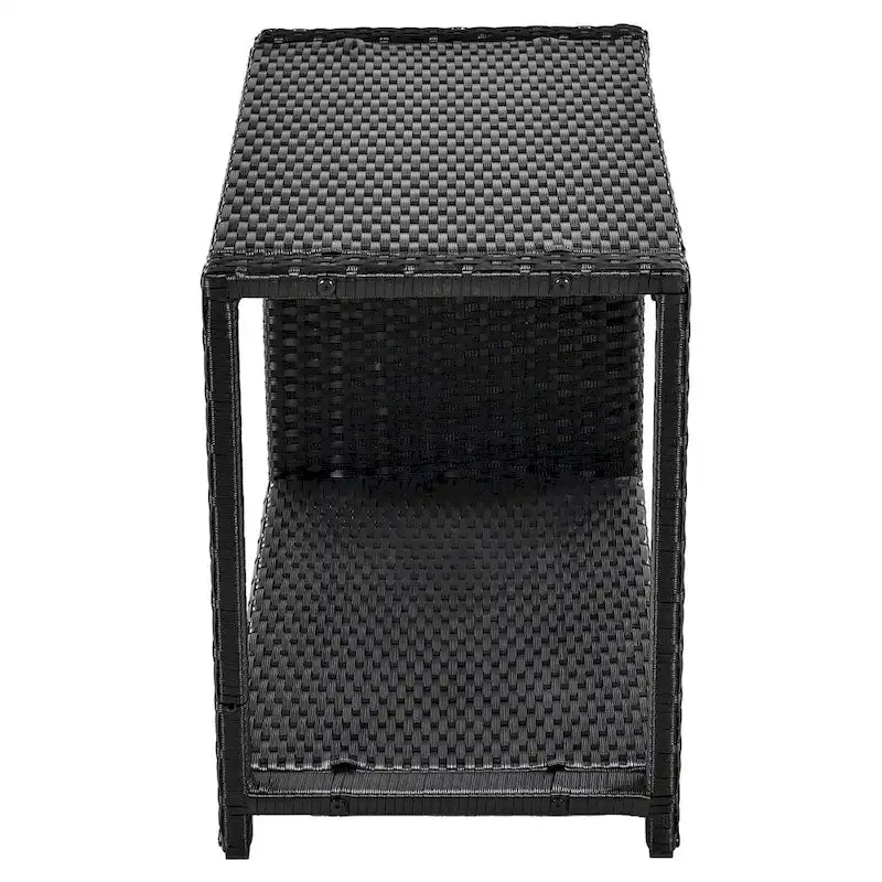 Spa-Umrandung, quadratisches Outdoor-Rattan-Ecksofa-Set mit Spa-Gestell