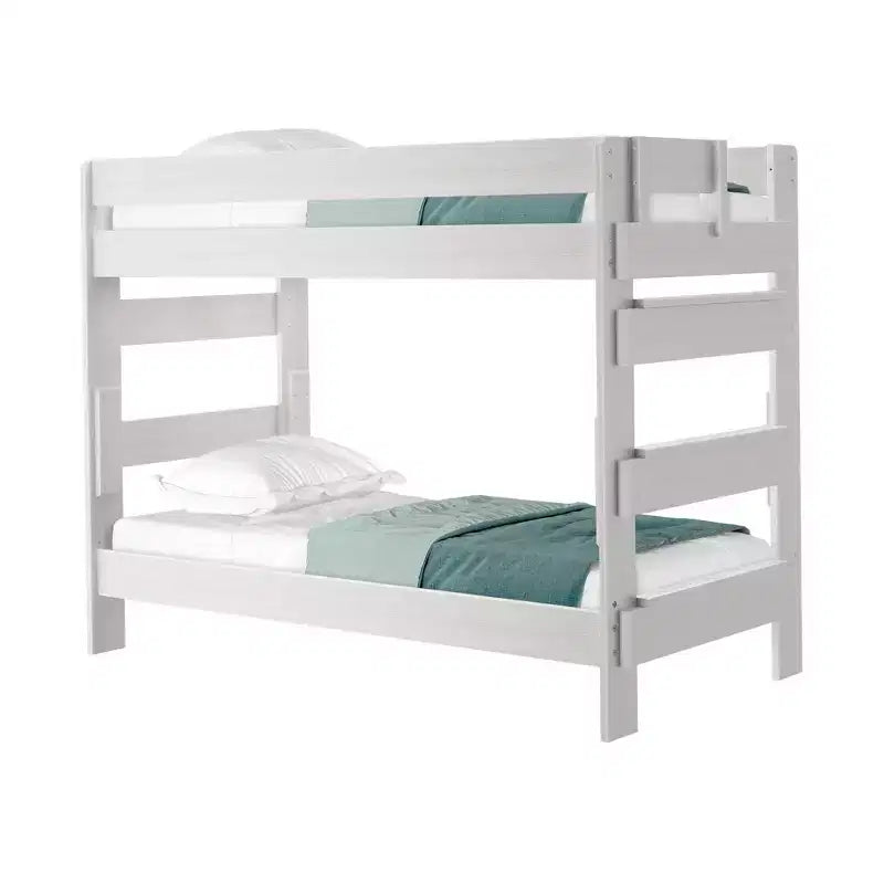 Etagenbett Plank+Beam aus Massivholz im Landhausstil, zwei Einzelbetten übereinander, für Erwachsene