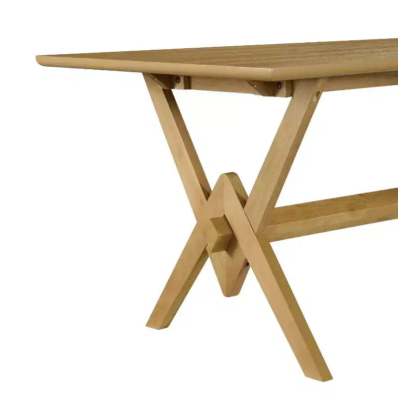 Christopher Knight Home Simon Essgruppe aus Gummibaumholz im Mid-Century-Modern-Stil, 5-teilig, mit Stühlen mit Bouclé-Polsterung