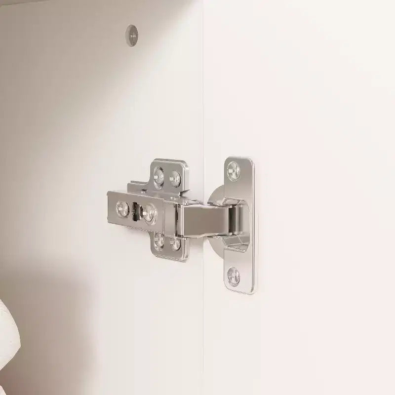 Famapy Luxe weißer modularer Kleiderschrank mit goldenen Beschlägen: Kassettentüren und Kombination verschiedener Türarten, eleganter, individuell gestaltbarer Kleiderschrank fürs Schlafzimmer