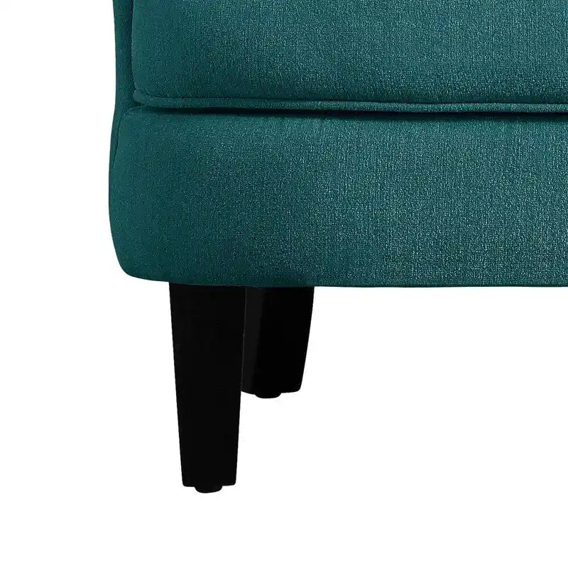 Moser Bay Mignon fluwelen/linnen fauteuil met knopen en hoge rugleuning, 30 breed
