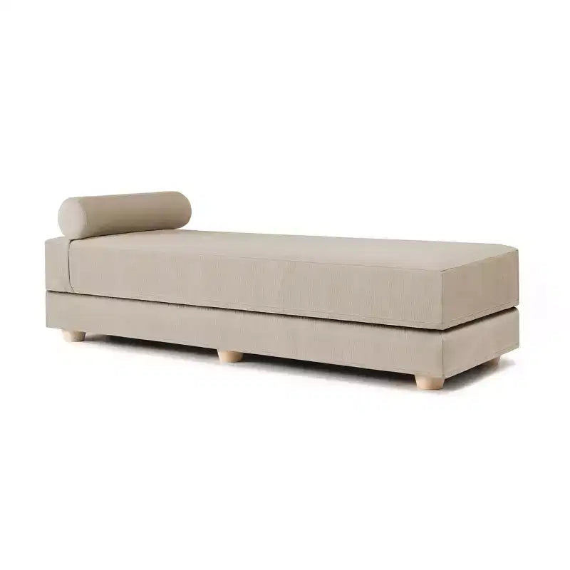 Ligbed / uitklapbaar queensize logeerbed - microfluweel