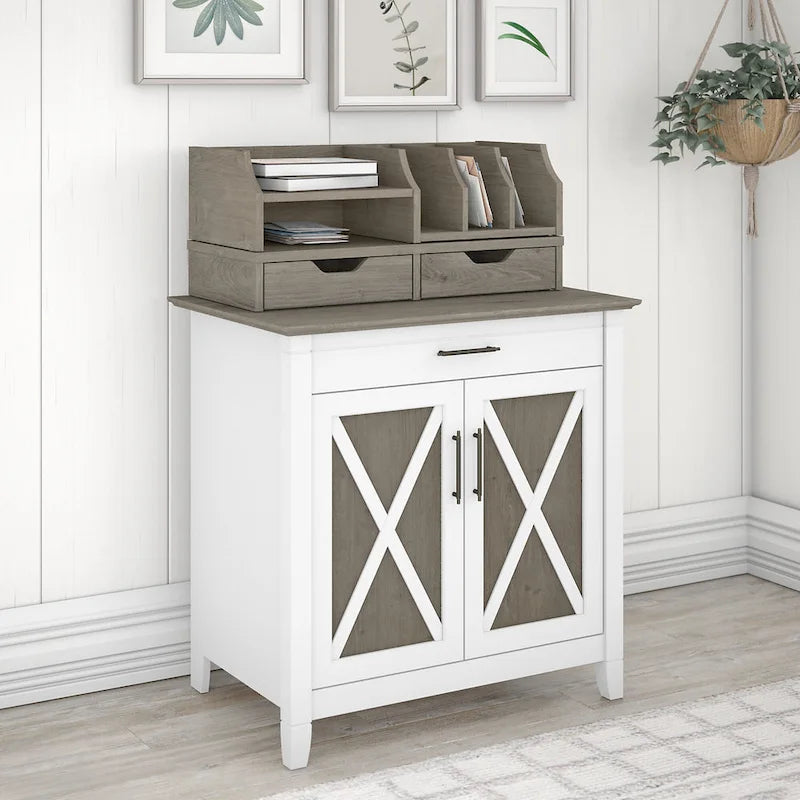 Key West secretaire met opbergkast van Bush Furniture