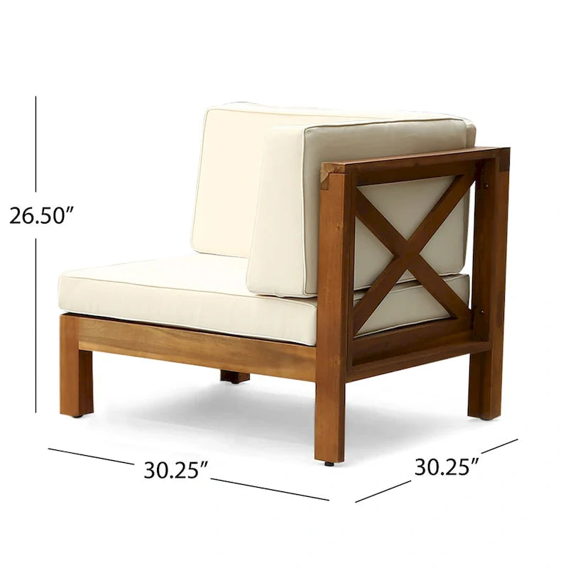 6-delige loungeset van acaciahout voor buiten, Brava, van Christopher Knight Home