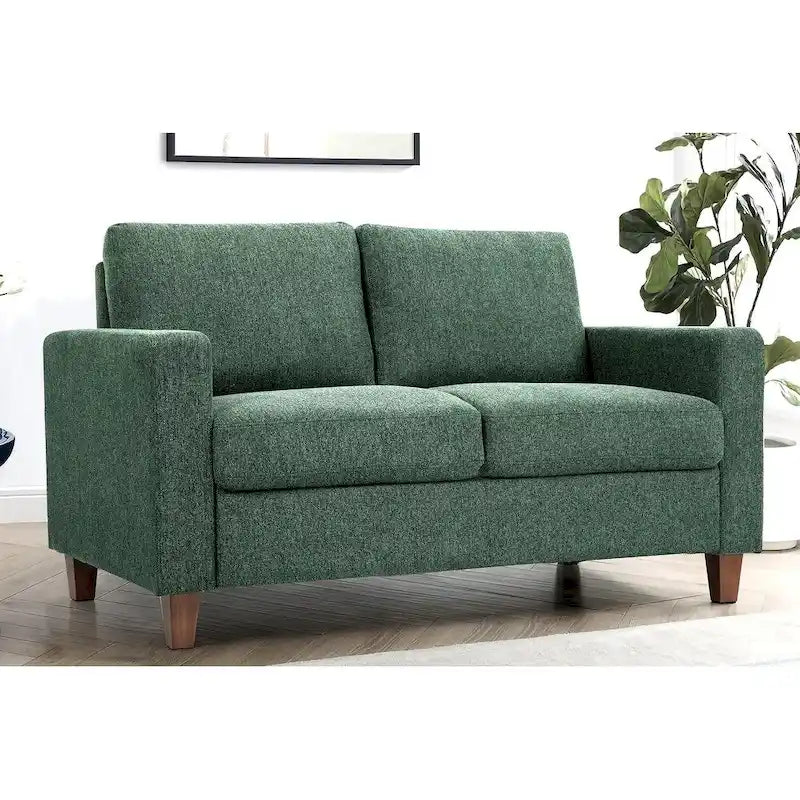 Miles tweezitsbank in midcenturymoderne stijl met omkeerbare rugkussens, groot